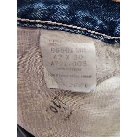 Wrangler 96501MR Regular Fit Denim Blue Jeans Mens Size 42W 30L - Picture 8 of 8